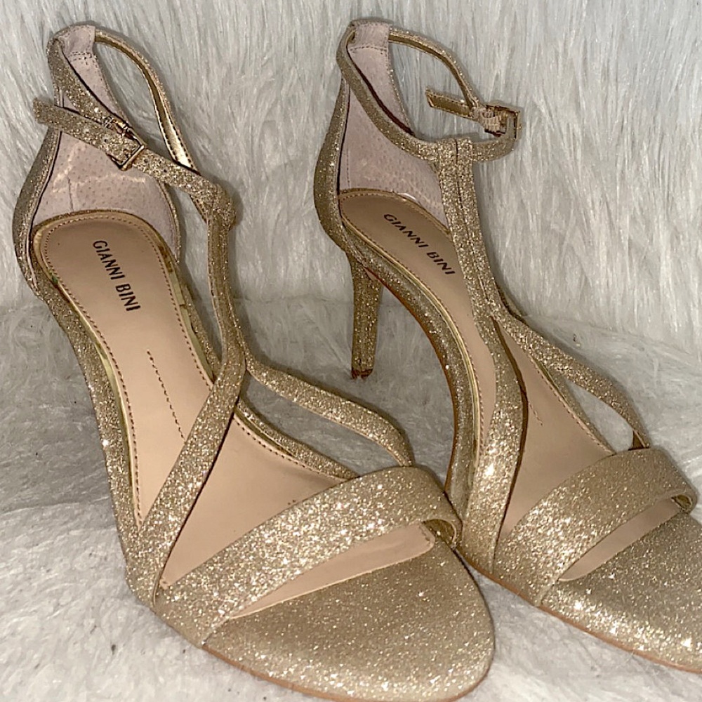Sparkly Golden Heels